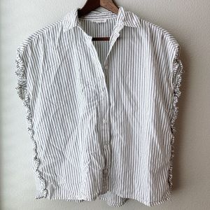 Oversized beachy button down top
